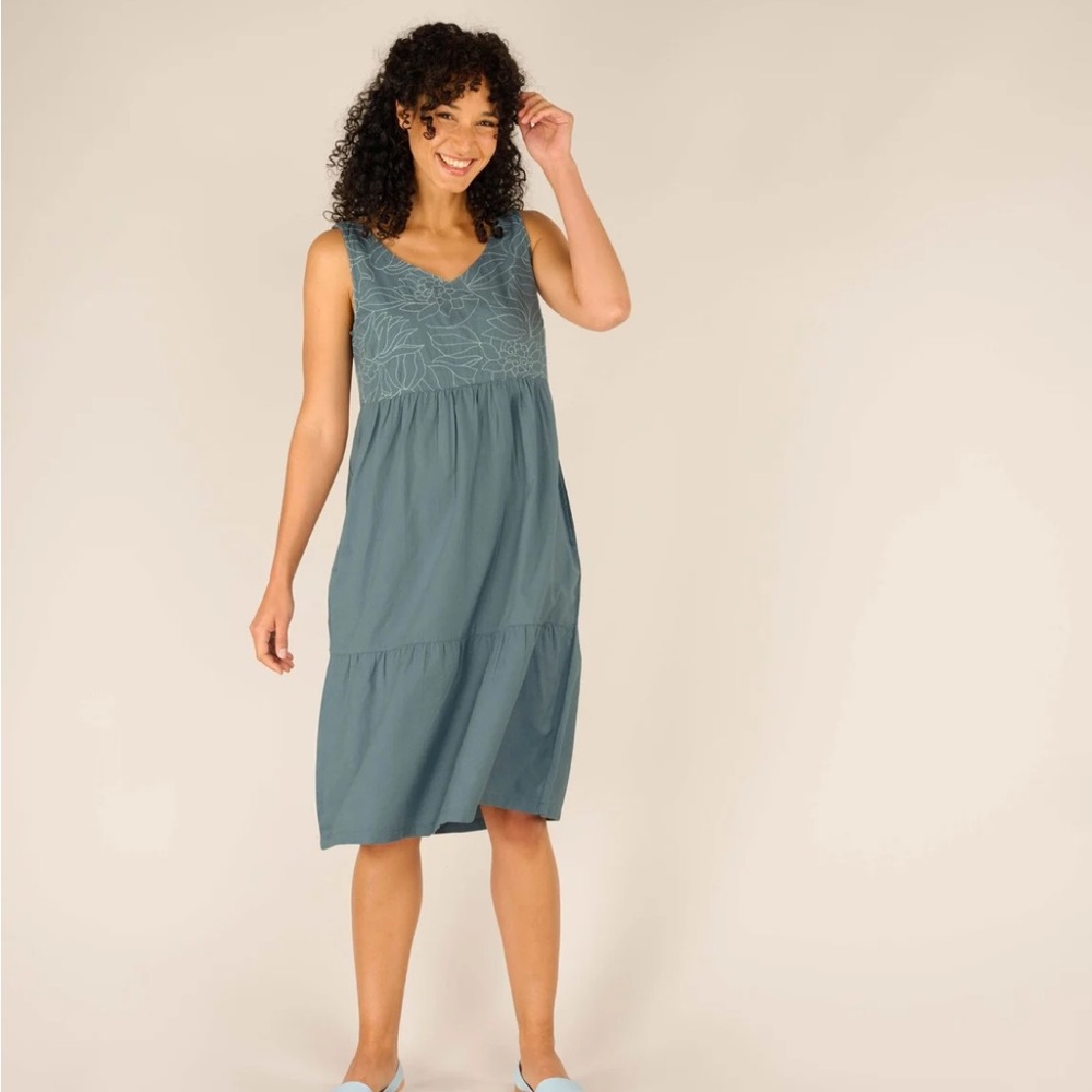 Sherpa Adventure Gear Blue Tiered Dress